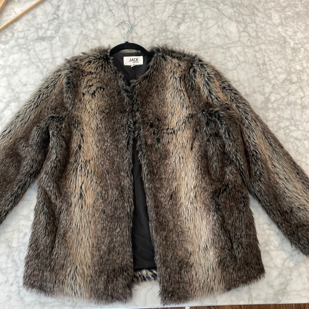 Jack by BB Dakota faux fur jacket -medium